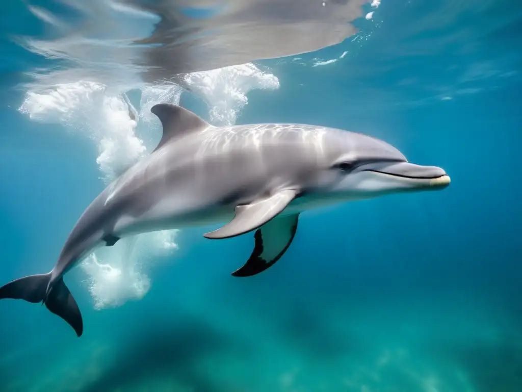 Un nadador ejecuta un perfecto aleteo de delfín, mostrando la eficiencia hidrodinámica en los ejercicios para perfeccionarlo