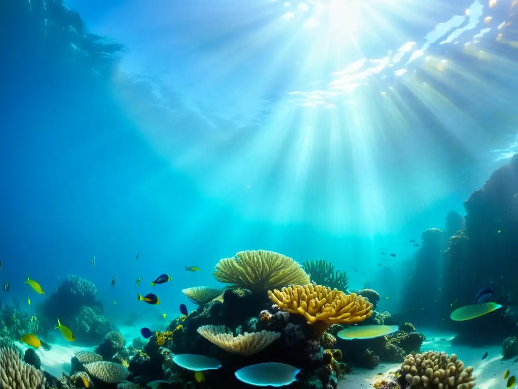 Un paraíso submarino rebosante de vida marina y coloridos arrecifes de coral