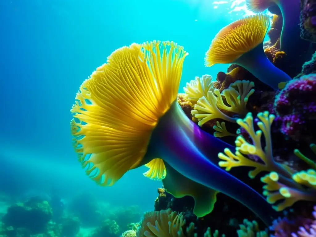 Arrecife de coral vibrante: vida marina en hd Pendientes inspirados en vida marina: Fotografía subacuática de arrecifes de coral vibrantes con vida marina colorida y agua cristalina