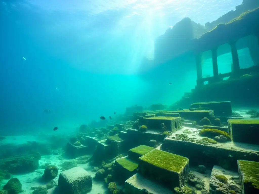 Ruínas de la ciudad sumergida Pavlopetri, capturando el misterio de ciudades sumergidas desastres naturales