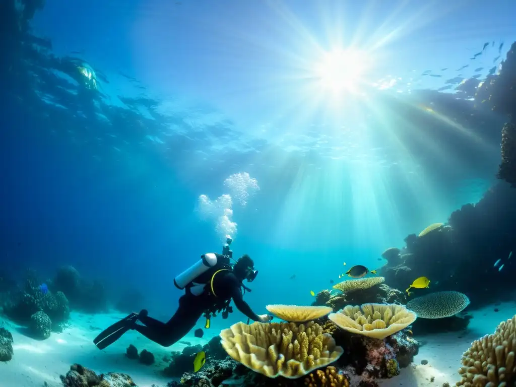 Fotografía subacuática: tranquilidad entre corales, peces y trípodes en el fondo marino