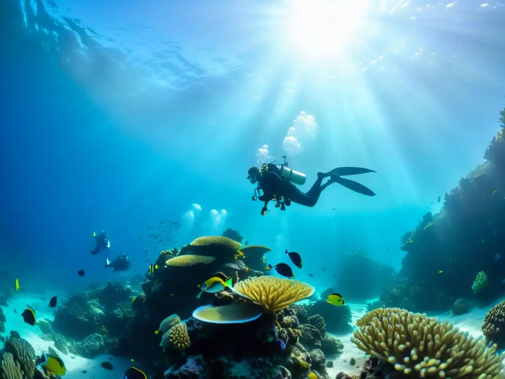 Exploración submarina en arrecife de coral, integración de GPS en buceo