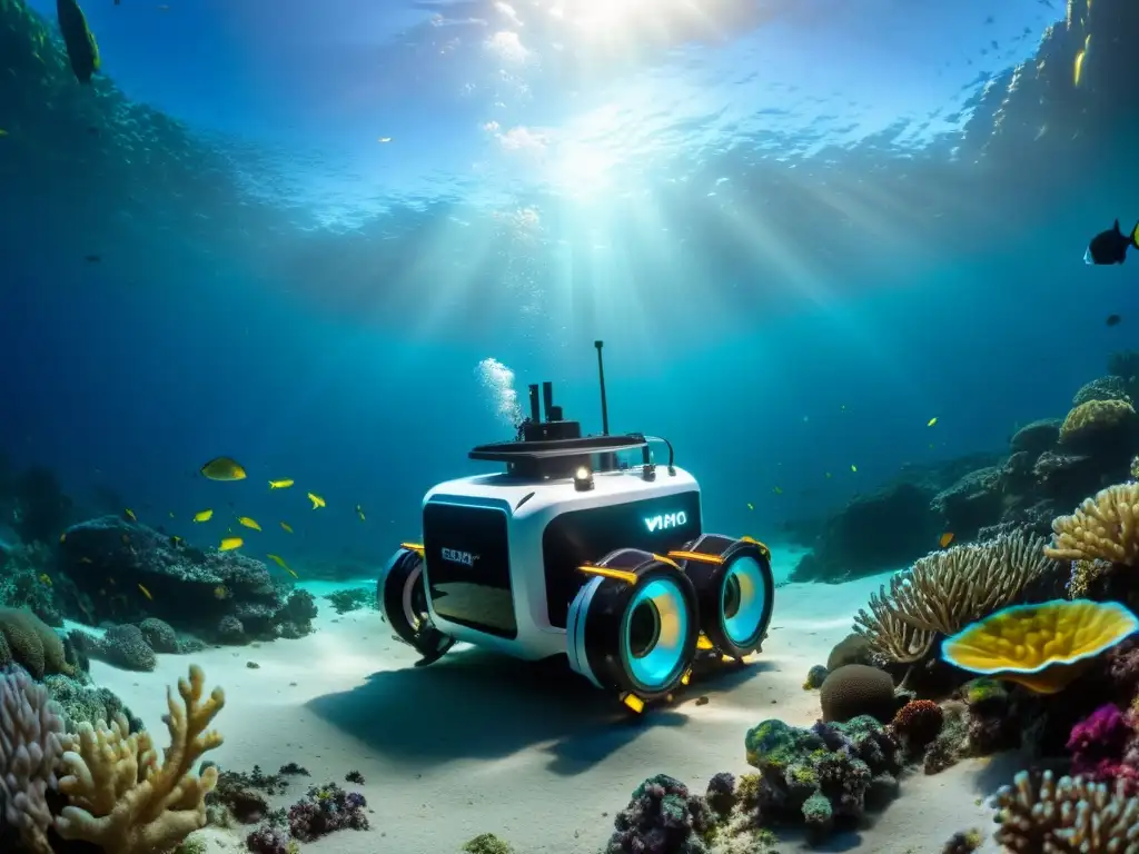 Exploración submarina con ROV resaltando la importancia de los ROVs en preservación oceánica