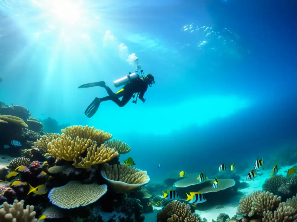 Fotografía submarina con luz natural: un mundo submarino vibrante y dinámico, con arrecifes de coral, peces coloridos y juegos de luz hipnotizantes