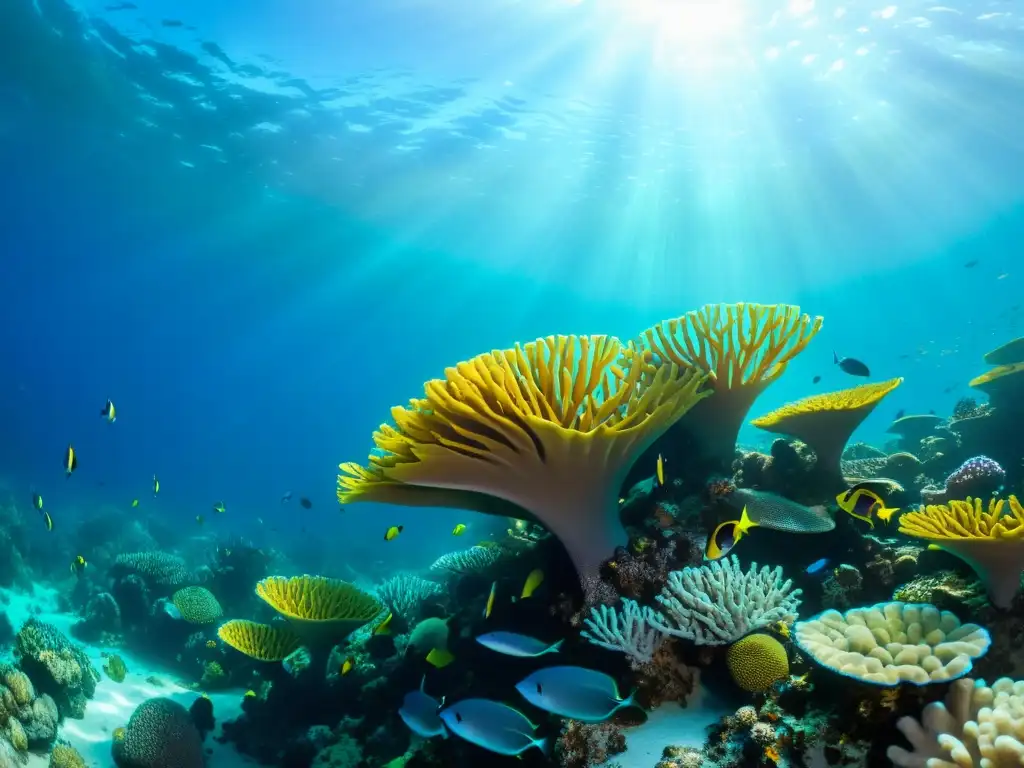 Sumérgete en la belleza del arrecife de coral, hogar de una diversa vida marina