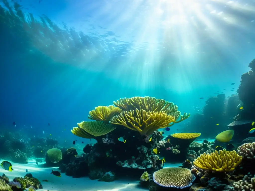 Sumérgete en la belleza de un vibrante arrecife de coral lleno de vida