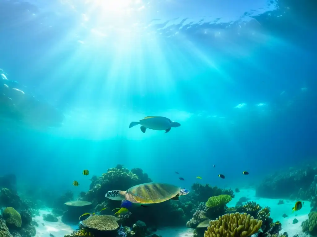 Vibrante arrecife de coral en Península de Yucatán, vida marina y buceo boutique