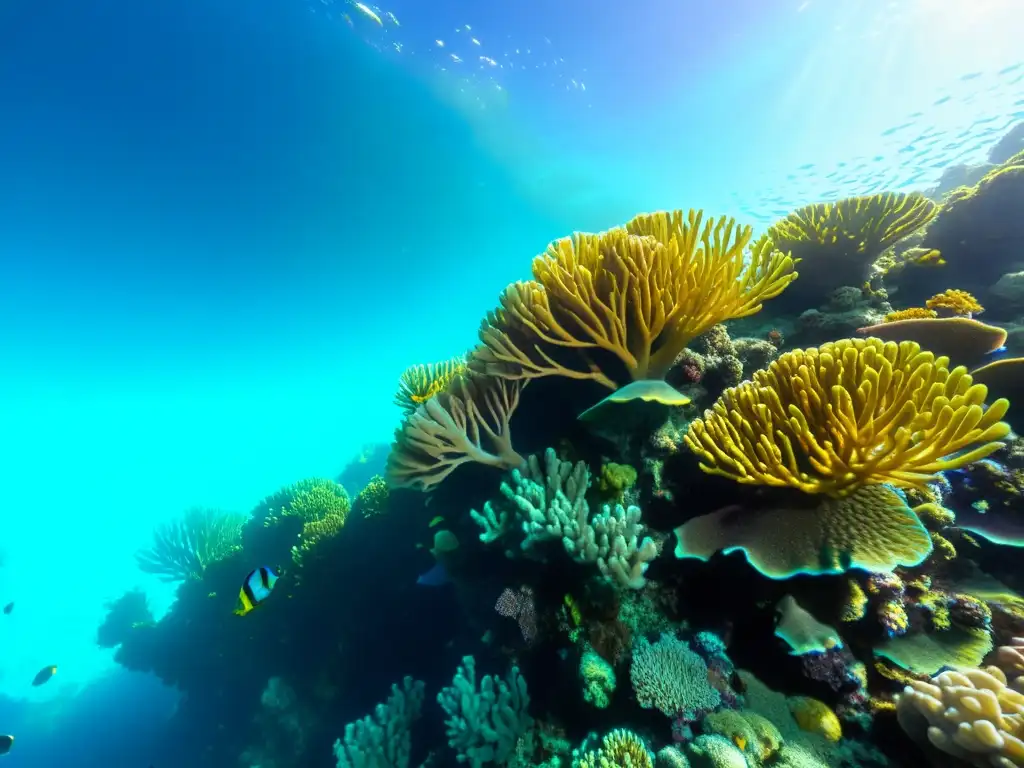 Vibrante arrecife de coral en aguas sicilianas, buceo gourmet en un mundo submarino de maravillas y tranquilidad