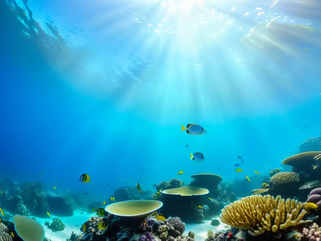 Vibrante arrecife de coral con peces de colores: la importancia de los bioindicadores oceánicos