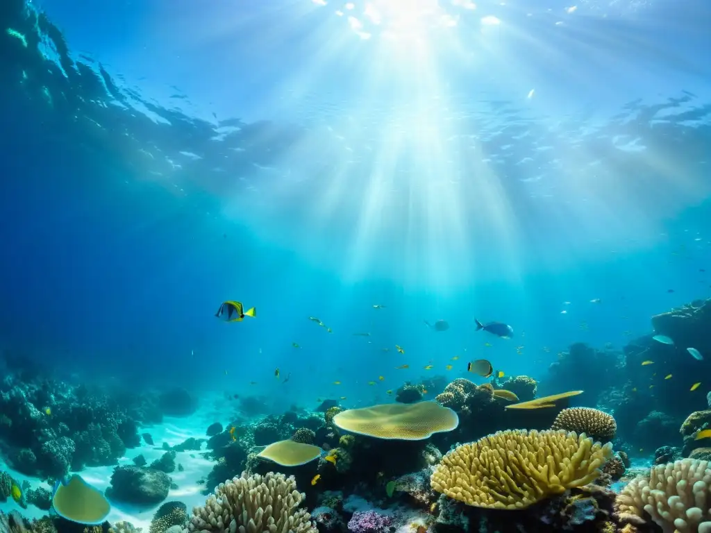 Un vibrante arrecife de coral repleto de vida marina