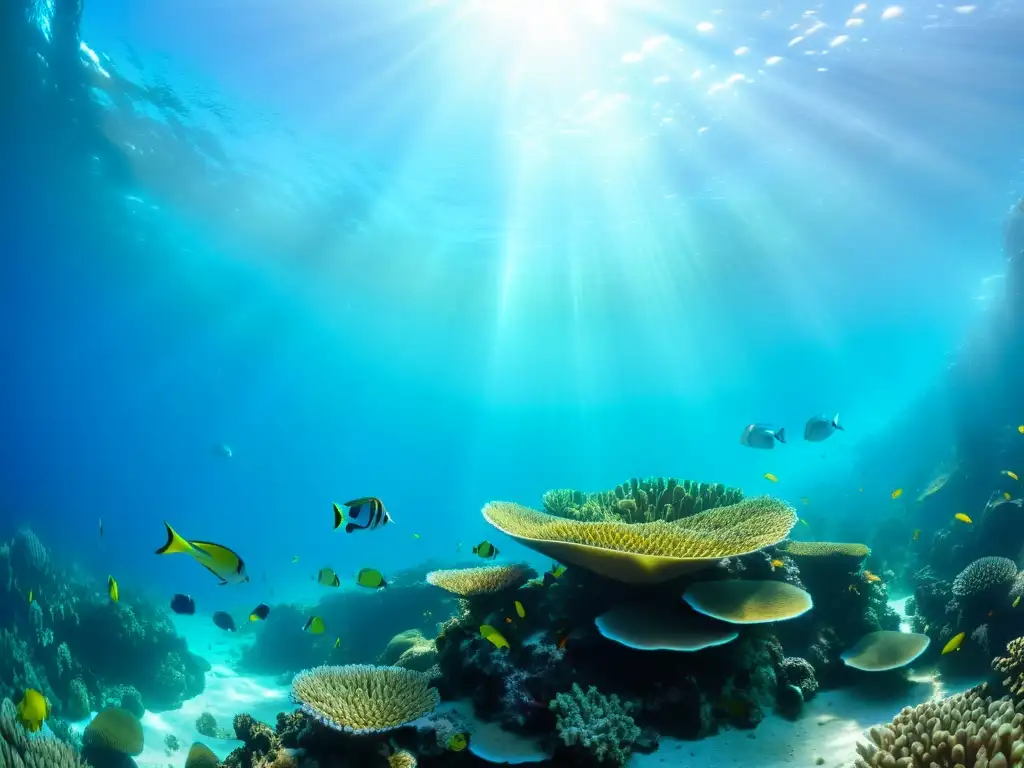 Un vibrante arrecife de coral repleto de vida marina