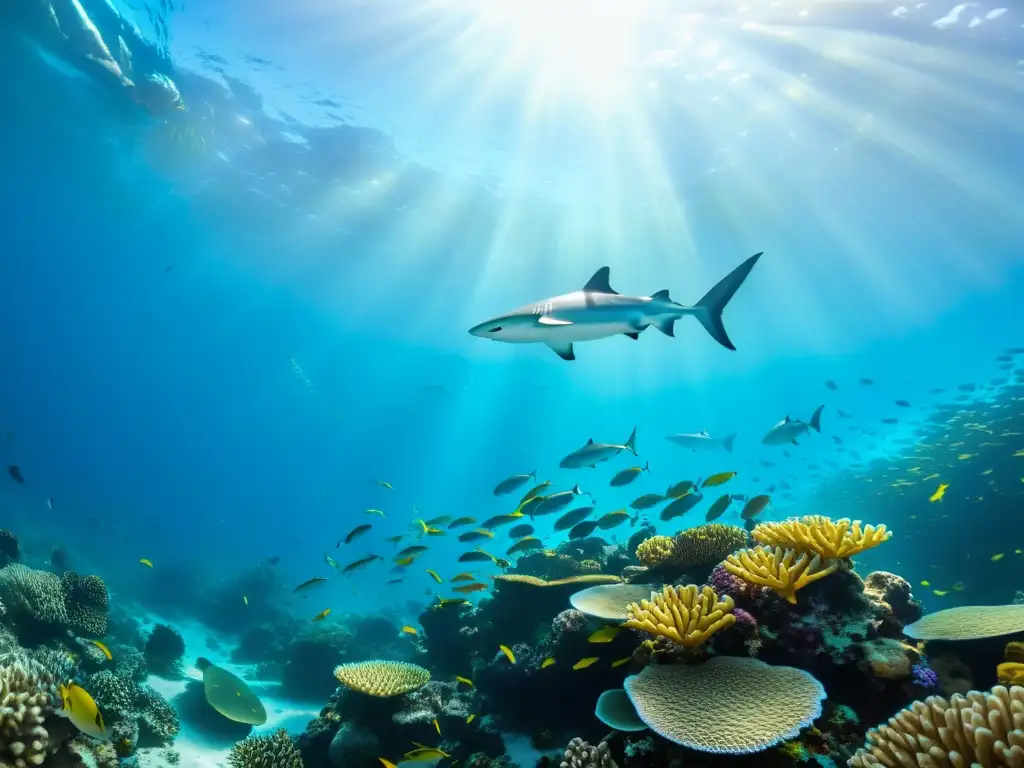 Un vibrante arrecife de coral repleto de vida marina