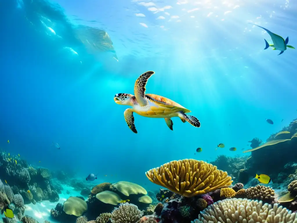 Un vibrante arrecife de coral repleto de vida marina