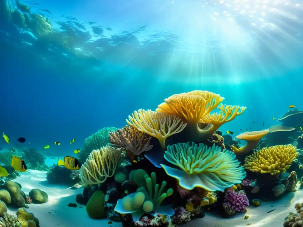Un vibrante arrecife de coral repleto de vida marina