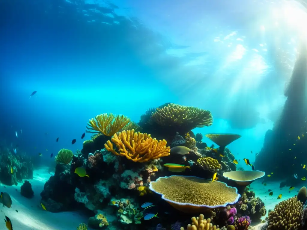 Un vibrante arrecife de coral repleto de vida marina