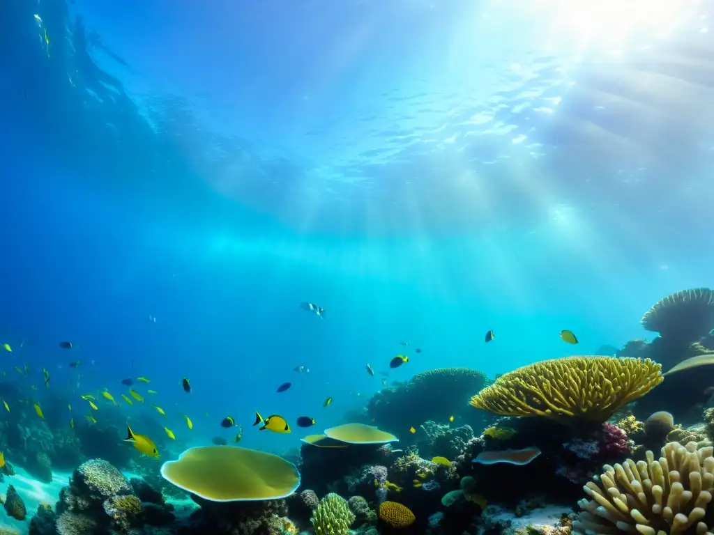 Un vibrante arrecife de coral repleto de vida marina