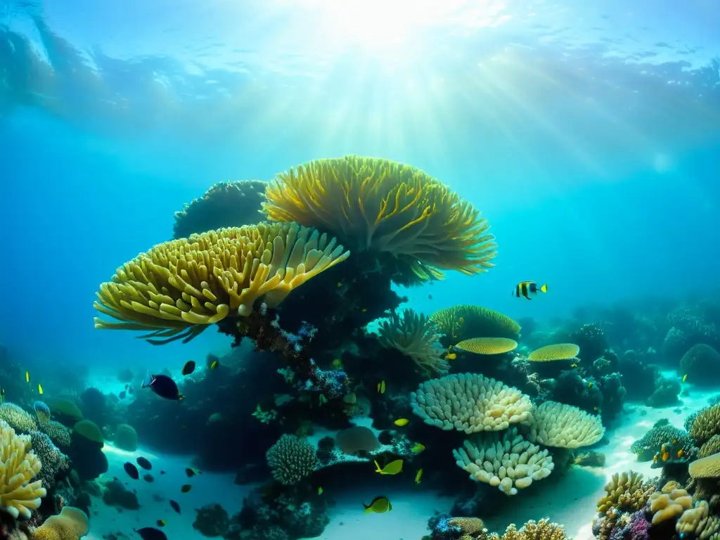 Un vibrante arrecife de coral en las islas Similan, repleto de vida marina y belleza natural