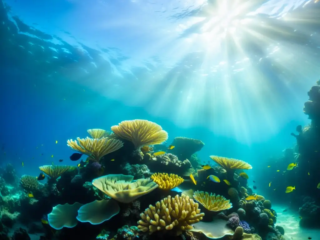 Un vibrante arrecife de coral bajo el mar