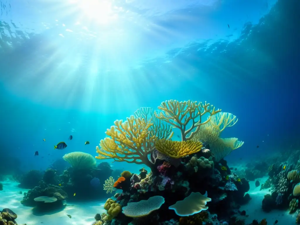 Un vibrante arrecife de coral bajo el mar