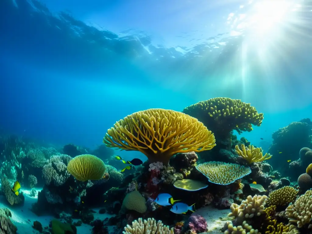 Un vibrante arrecife de coral muestra la interacción entre La Niña y El Niño, destacando la diversidad y la vulnerabilidad del ecosistema marino