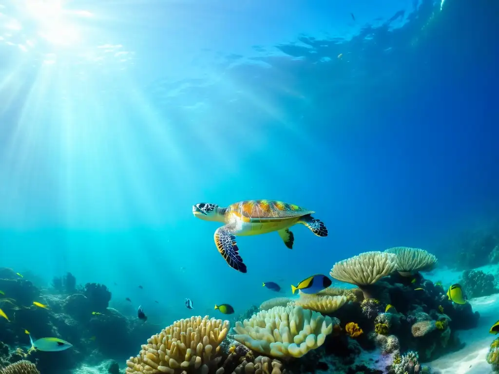 Un vibrante arrecife de coral rebosa de vida marina