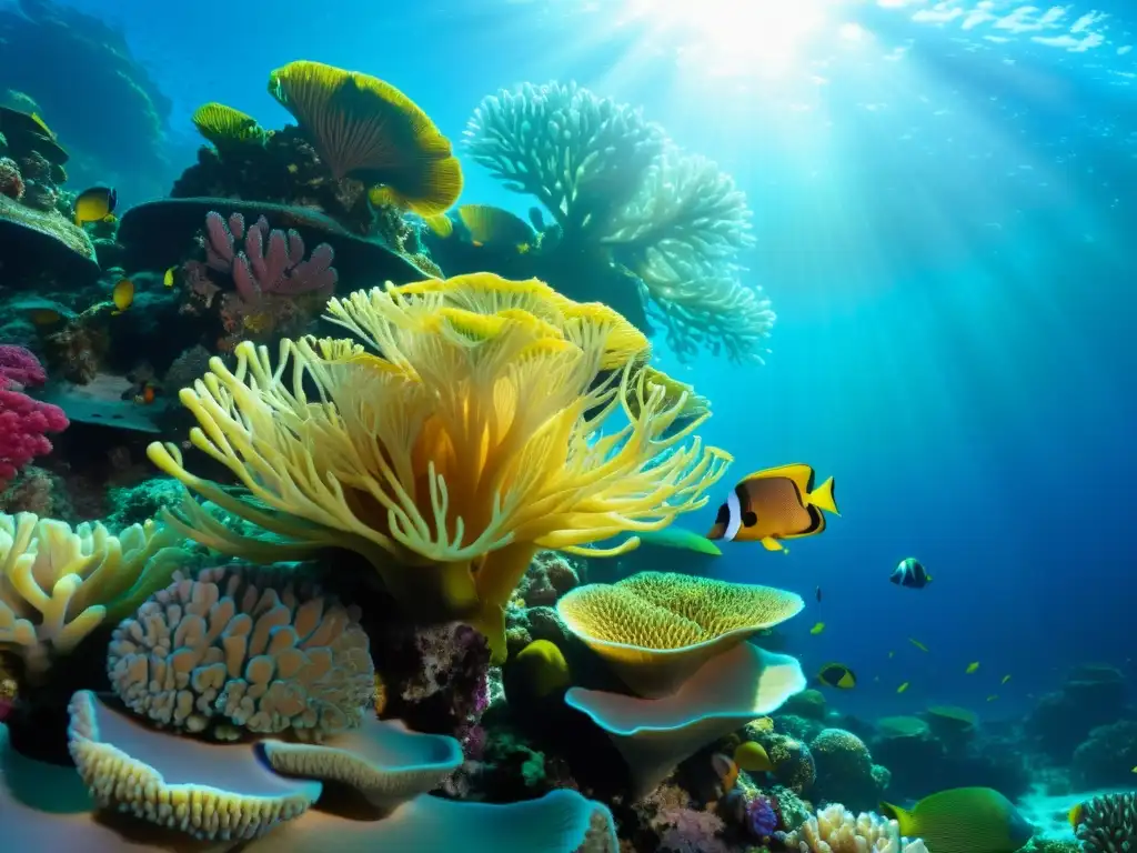 Un vibrante arrecife de coral rebosante de vida marina