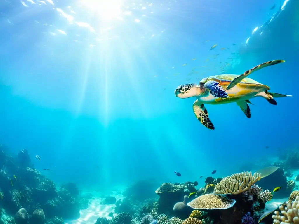 Un vibrante arrecife de coral rebosante de vida marina