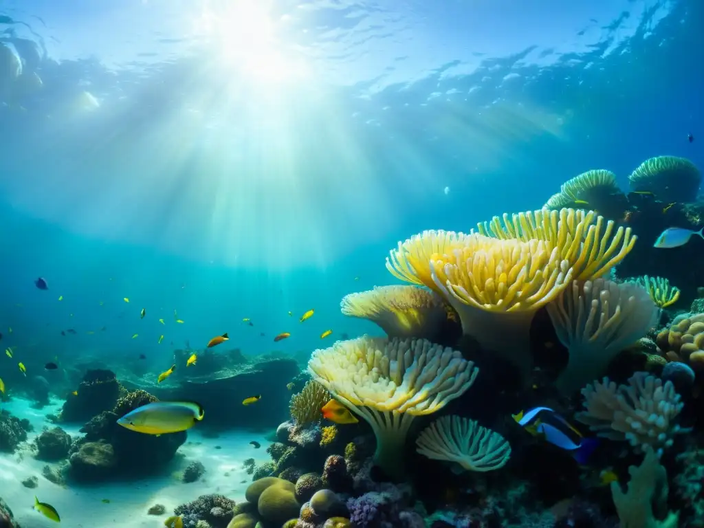 Un vibrante arrecife de coral rebosante de vida marina