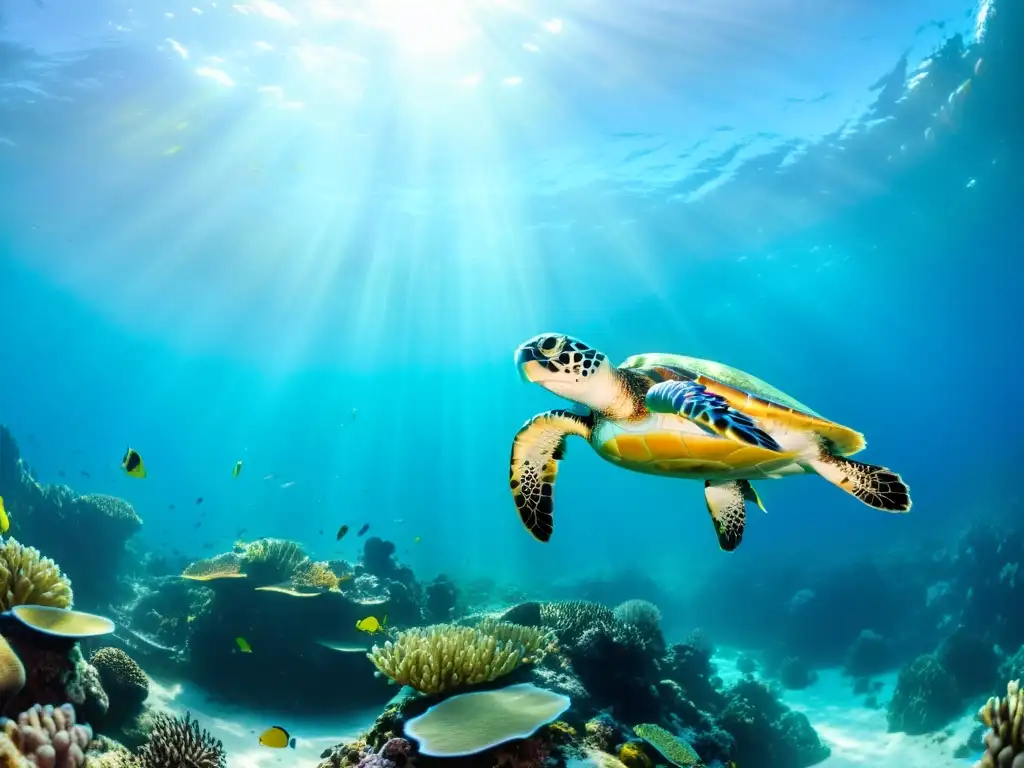 Un vibrante arrecife de coral rebosante de vida marina