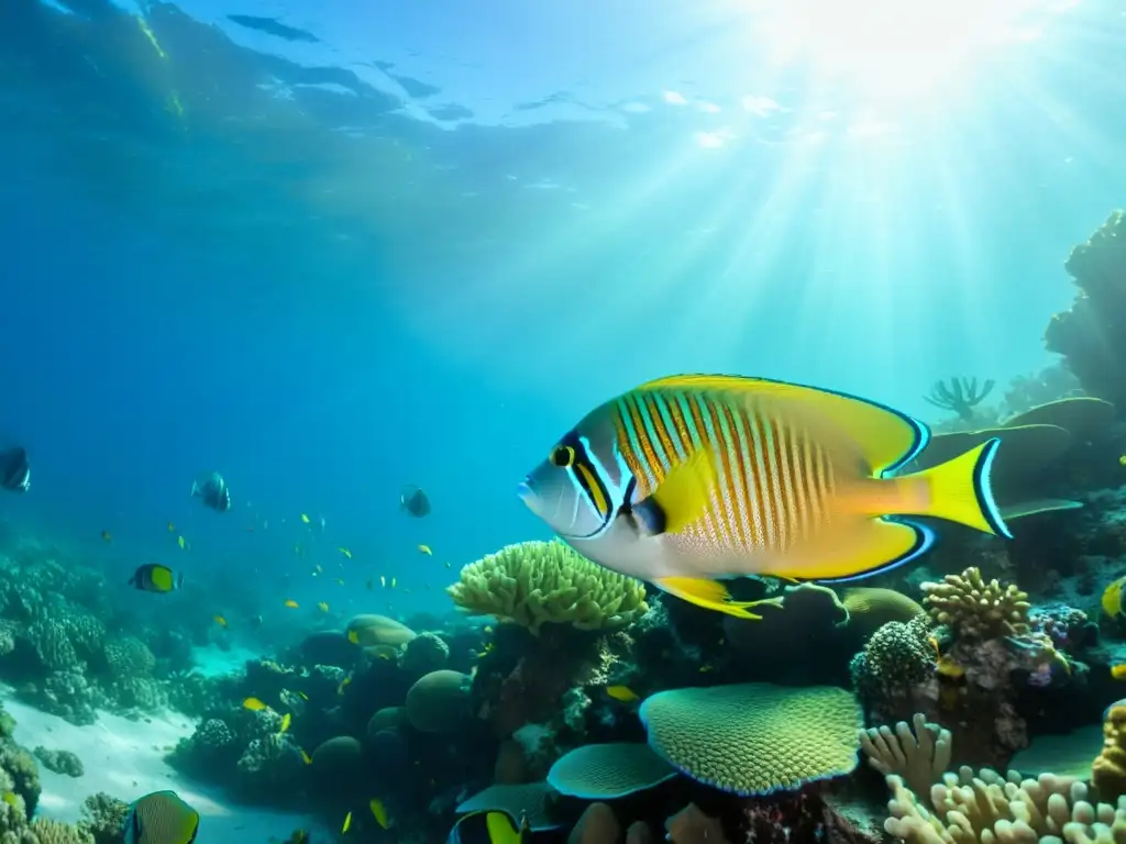 Vibrante arrecife de coral en Reserva Marina de Cabo Pulmo, biodiversidad marina y paz