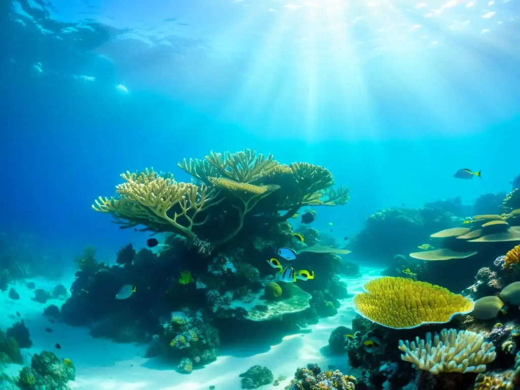 Reino marino vibrante en el Caribe: corales, peces coloridos y tortugas marinas