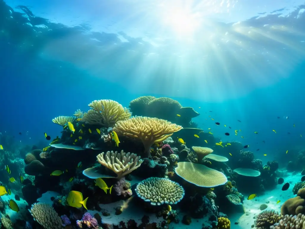 Un vibrante ecosistema de arrecifes de coral muestra la diversidad de especies y vida marina