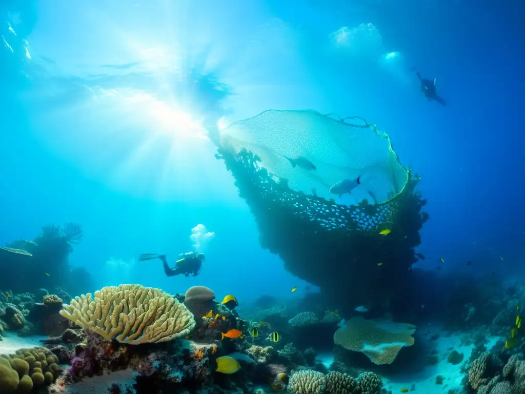 Un vibrante ecosistema marino con soluciones abandono redes pesca oceánicas