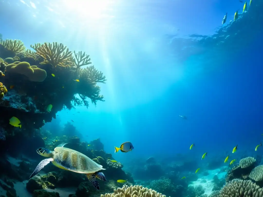 Vibrante escena submarina, revelando el poder oculto de La Niña en el equilibrio oceánico