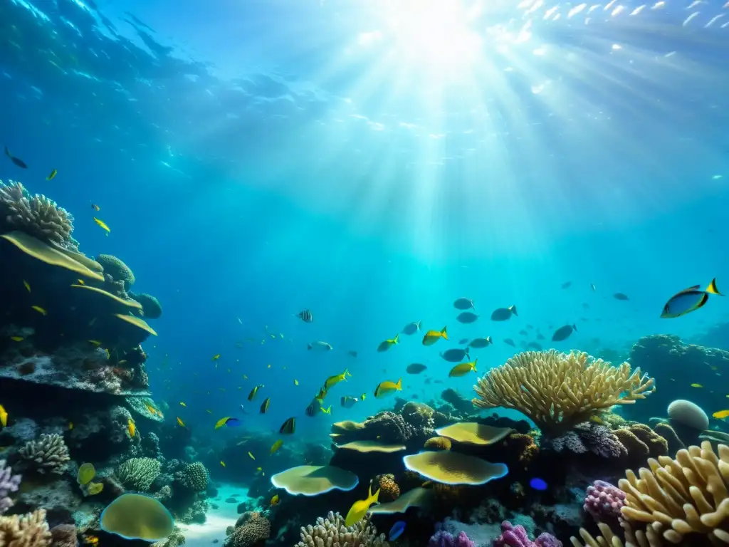 Vibrante vida marina y coral inspiración joyería, con juegos de luz y sombra en un arrecife 8k detallado