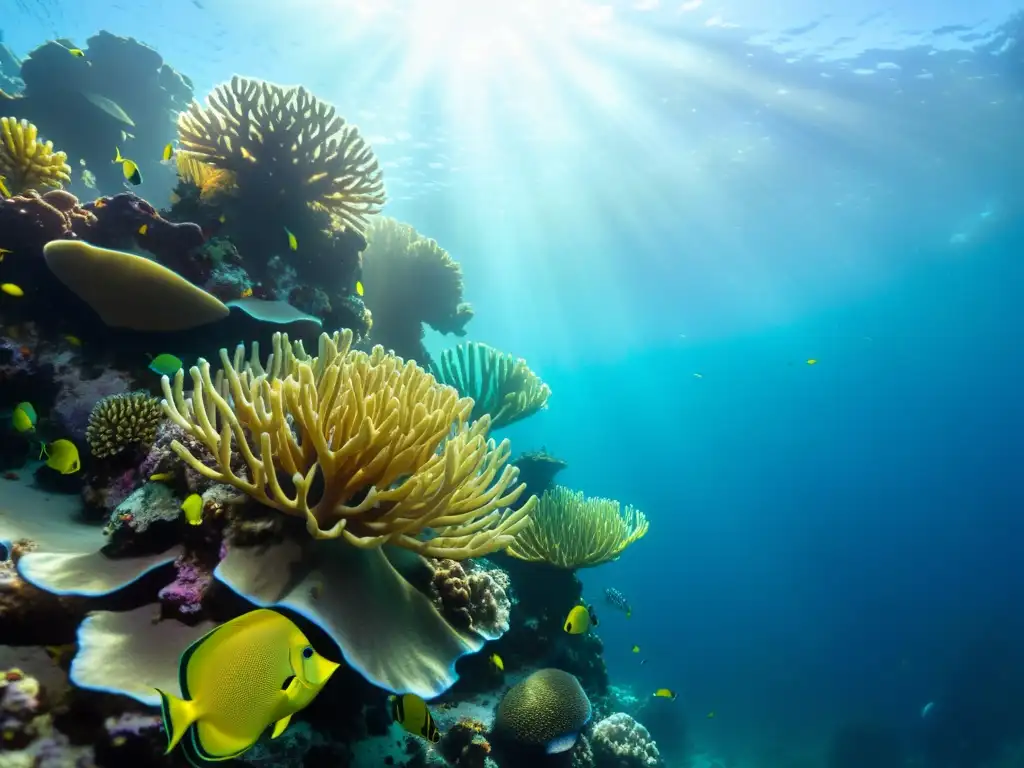 Explora la vida marina en un vibrante arrecife de coral