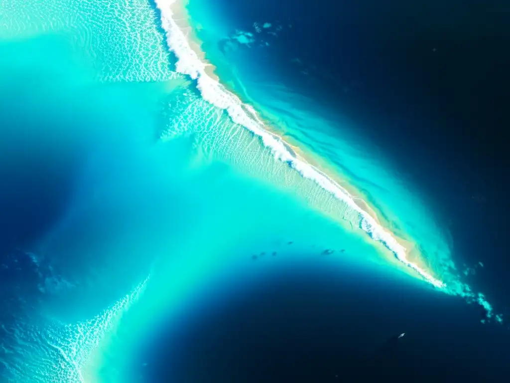 Vista aérea deslumbrante de los océanos de la Tierra, capturada por un satélite con tecnología avanzada de monitoreo