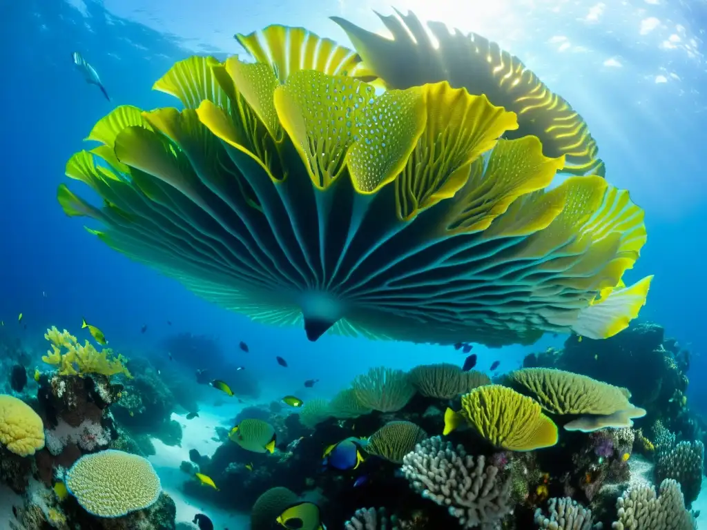 Una vista impresionante del vibrante arrecife de coral de Isla del Coco, repleto de vida marina